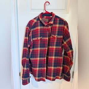 Orvis Red and Blue Plaid Shirt